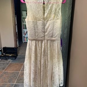 champagne lace dress